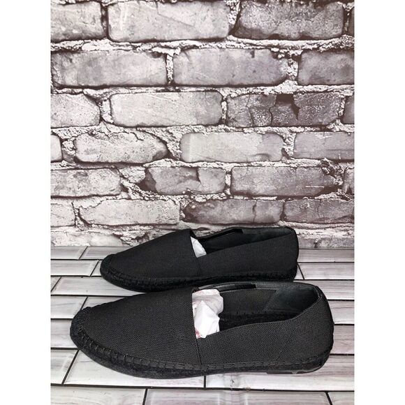 Banana Republic Black Canvas Fabric Slip On Espadrilles Loafers Shoes Women Sz 8 - Picture 10 of 16